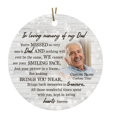 Dad memorial ornament - Angel in heaven, remembrance ornament for loss father, bereavement gift| ONT111
