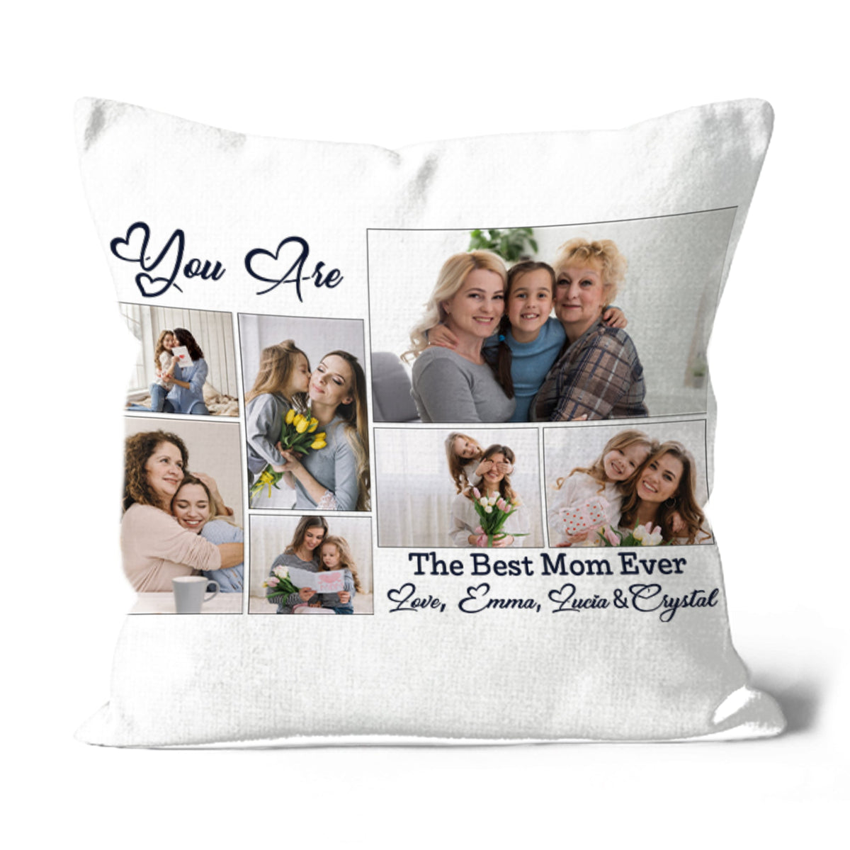 Best Mom Ever Personalized Pillow, Mom Grandma Mother's Day Gift, New Mommy Birthday Christmas Keepsake| NPL26