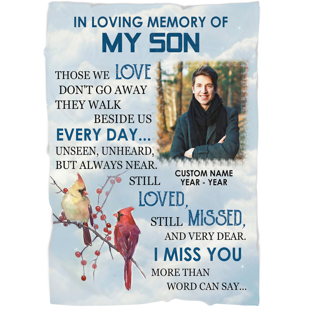 Memorial Blanket - In Loving Memories Custom Photo Blanket Memorial