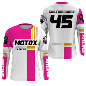 Extreme custom dirt bike riding jersey girls women UPF30+ motocross youth off-road shirt PDT268