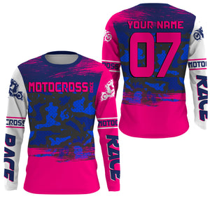 Custom motocross jersey camouflage kid men women UPF30+ MX racing dirt bike offroad motorcycle race NMS988