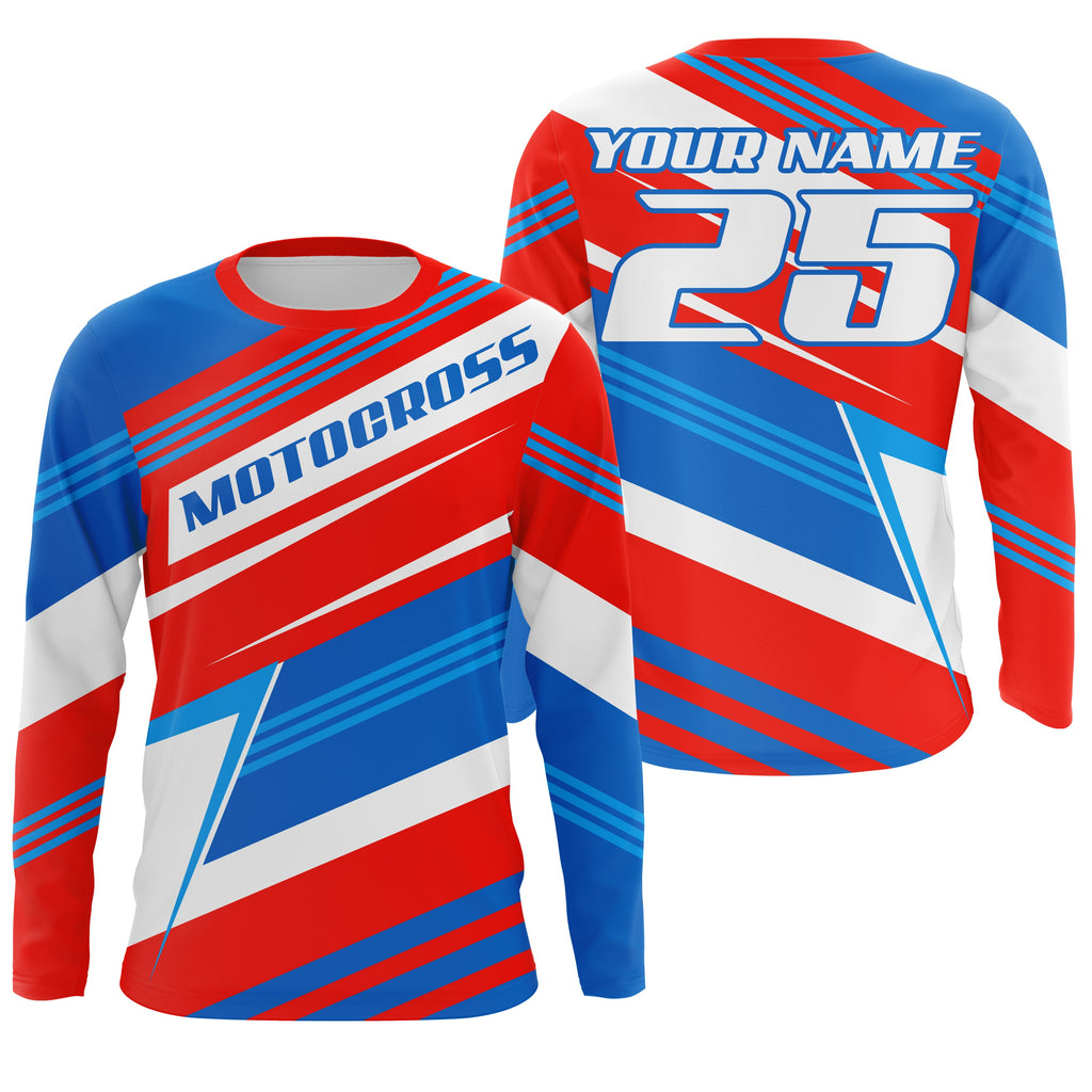 : Custom Racing Jersey Red Dirt All Day Upf30+ Men Women