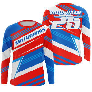 Custom name number motocross jersey UPF30+ kids & adults dirt bike motorcycle off-road racing shirt NMS1034