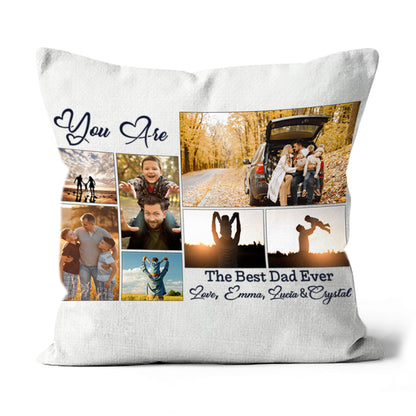 Best Dad Ever Personalized Pillow (Insert Included) Father's Day Gift Throw Pillow 1-side Print| NPL106