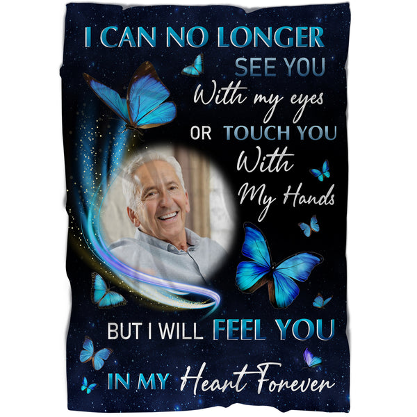 Personalized Memorial Blanket, I Can No Longer See You, Remembrance Throw Blanket Sympathy Gift| N1737