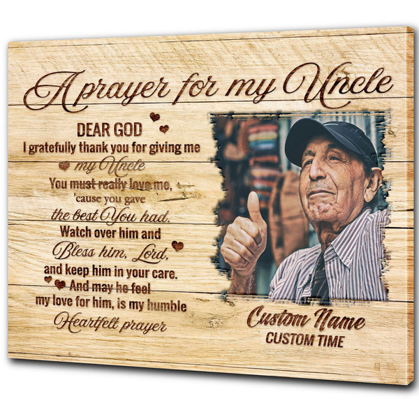 Memorial Gift for loss of Uncle Personalized Sympathy Gift for loss of loved one Prayer for Uncle VTQ83