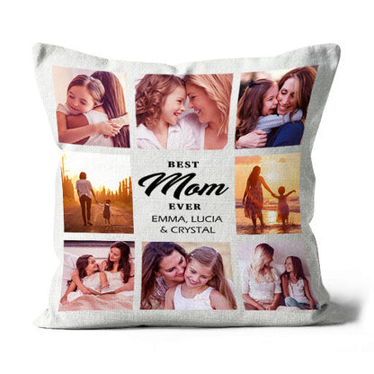 Best Mom Ever Personalized Pillow, Mom Grandma Mother's Day Gift, Mommy Birthday Christmas Keepsake| NPL36
