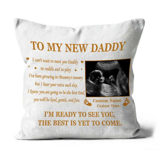 New Dad Personalized Pillow| First Father's Day Gift for Husband, Dad To Be, 1st Time Dad| JPL100