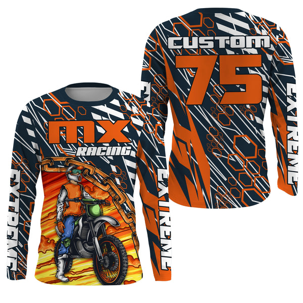 Adult youth jersey Motocross UPF30+ personalized MX dirt bike off-road extreme motorcycle shirt PDT212