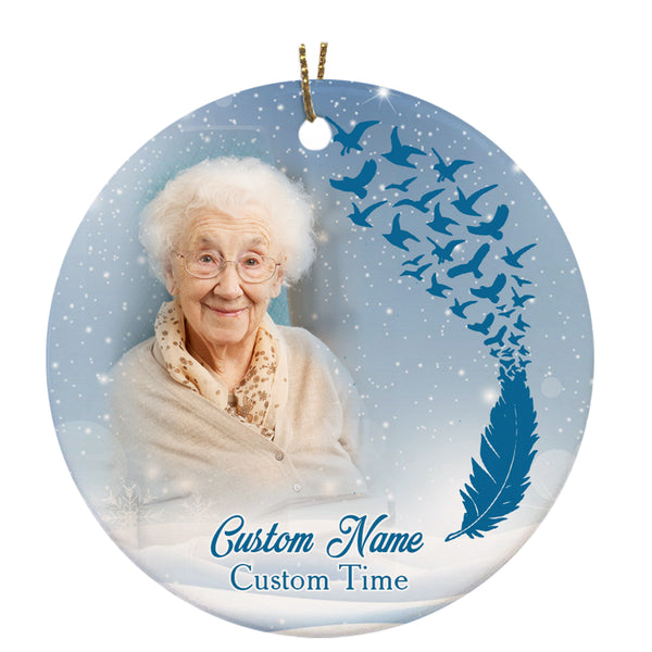 Personalized Ornament, Memorial Ornament on Christmas, Sympathy gift for loss of loved one - OVT08