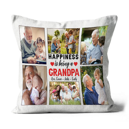 Grandpa Personalized Pillow (Insert Included) Custom Father's Day Gift for Best Papa Ever 1-side Print| NPL49