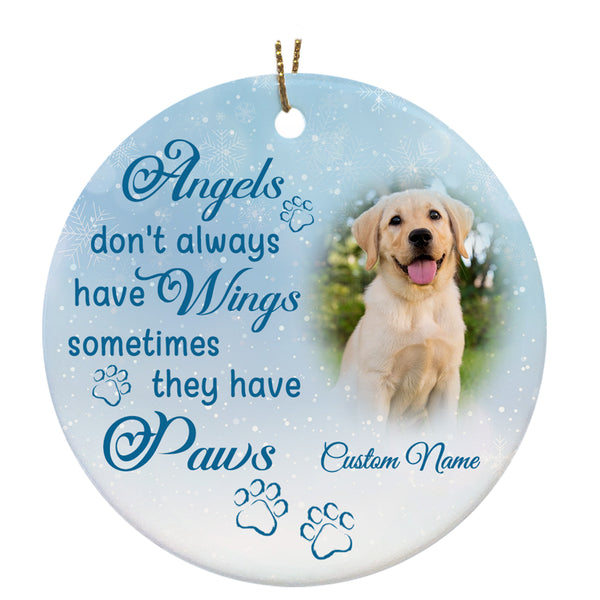 Christmas Ornaments, Sympathy gift for loss of pet, Memorial Christmas Ornament for loss of dog - OVT12
