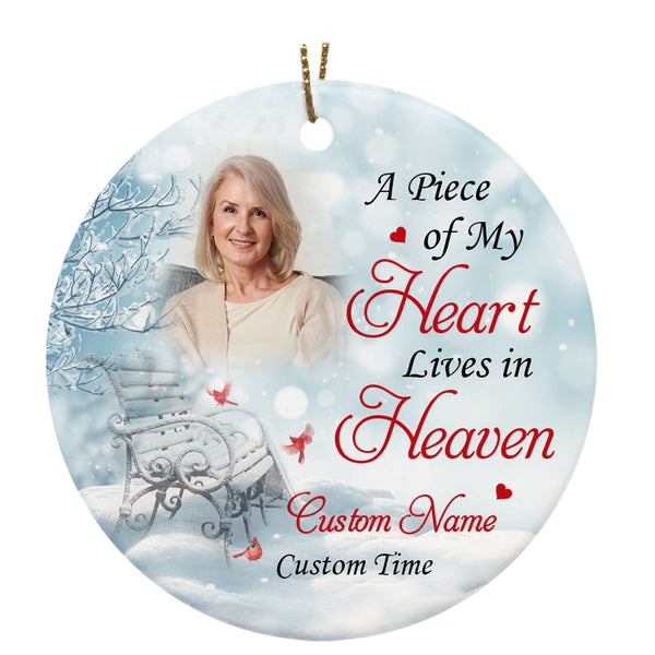 Personalized Christmas Ornaments, Remembrance Ornament, Sympathy gift for loss of loved one - OVT09