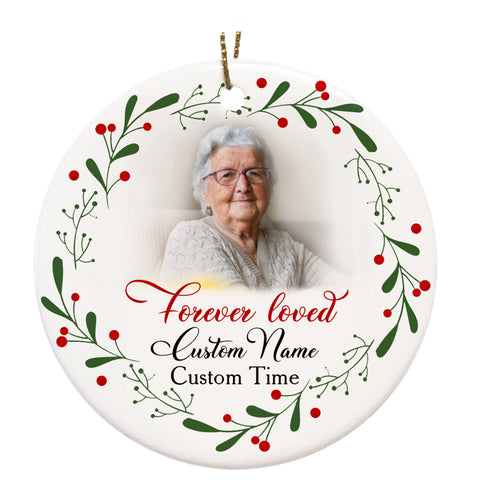Memorial Ornament, Christmas in Heaven Decor, Memorial Gift for Loss of Loved one, Sympathy gift - VTQ210