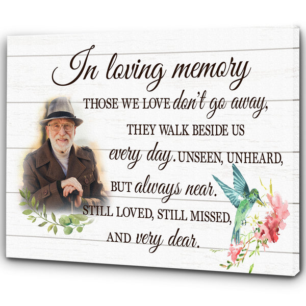 Remembrance Gift for Loss of Loved One In Loving Memory Personalized Sympathy Canvas Wall Art VTQ04