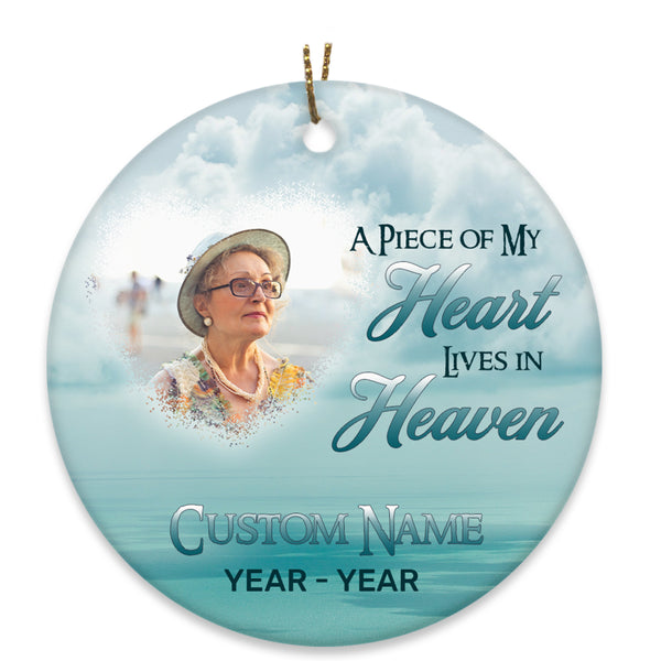 Personalized Ornament, Remembrance Ornament on Christmas, Sympathy gift for loss of loved one - OVT07