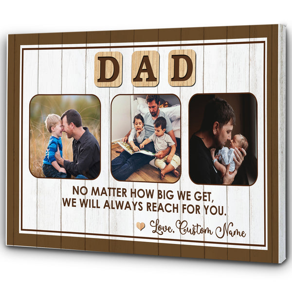 Personalized Canvas for Dad| Father's Day Gift for Husband, Dad Birthday Gift for Father| JC897