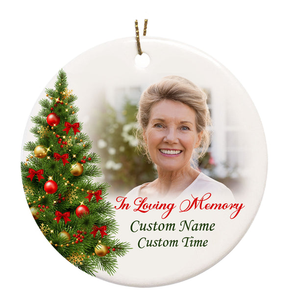 Memorial Ornament, Christmas in Heaven, Memorial Gift for Loss of Loved one, Sympathy gift - VTQ208