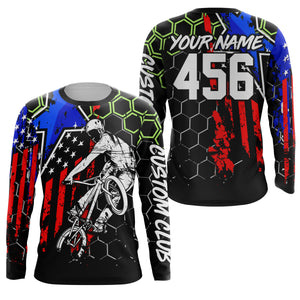 Custom Patriotic BMX racing jersey American UPF30+ Adult&Kid stunt riding Off-road Cycling team gear| SLC79