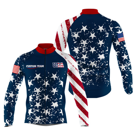 American Mens road cycling jersey Anti-UV US cycle gear 3 Pockets Custom team BMX MTB racing jersey| SLC66