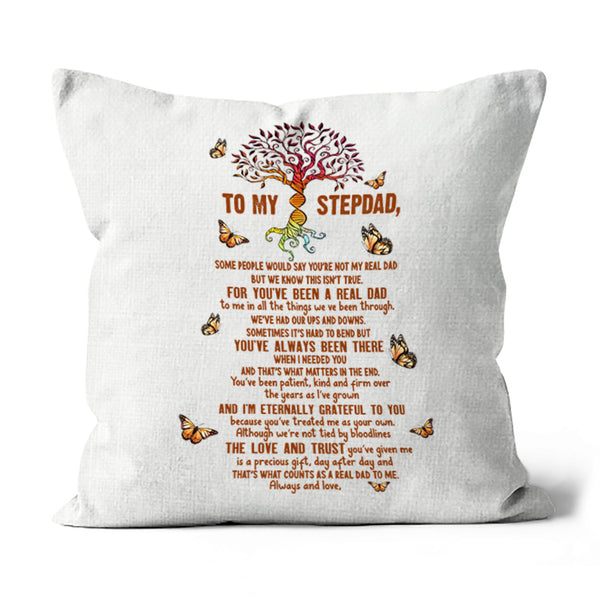 Stepdad Pillow Custom Name| You've Been A Real Dad| Father's Day Gift for Stepdad Stepfather Bonus Dad| JPL74