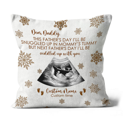 Custom New Dad Pillow| Dear Daddy Pillow First Father's Day for Husband, Expecting Dad, Dad To Be| JPL63