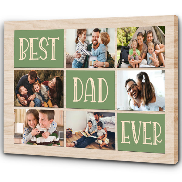 Best Dad Ever Custom Collage Photo| Father's Day Gift for Dad, Gift for Father, Dad Birthday| JC901