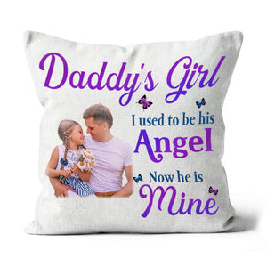 Daddy's Girl Personalized Memorial Pillow Dad Remembrance in Heaven Sympathy Gift for Daughter 1-side| NPL84