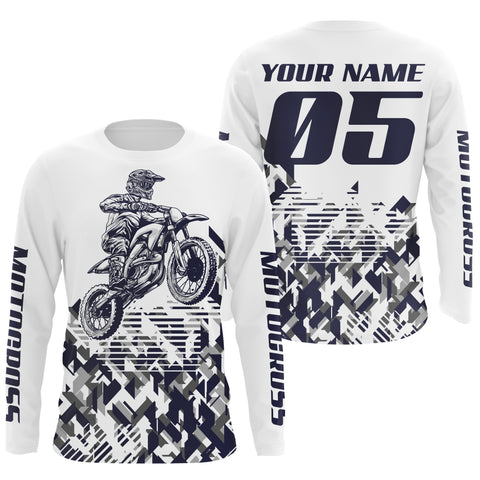 Custom motocross jersey UPF30+ kids men women dirt bike racing long sleeves off-road motorcycle NMS1039