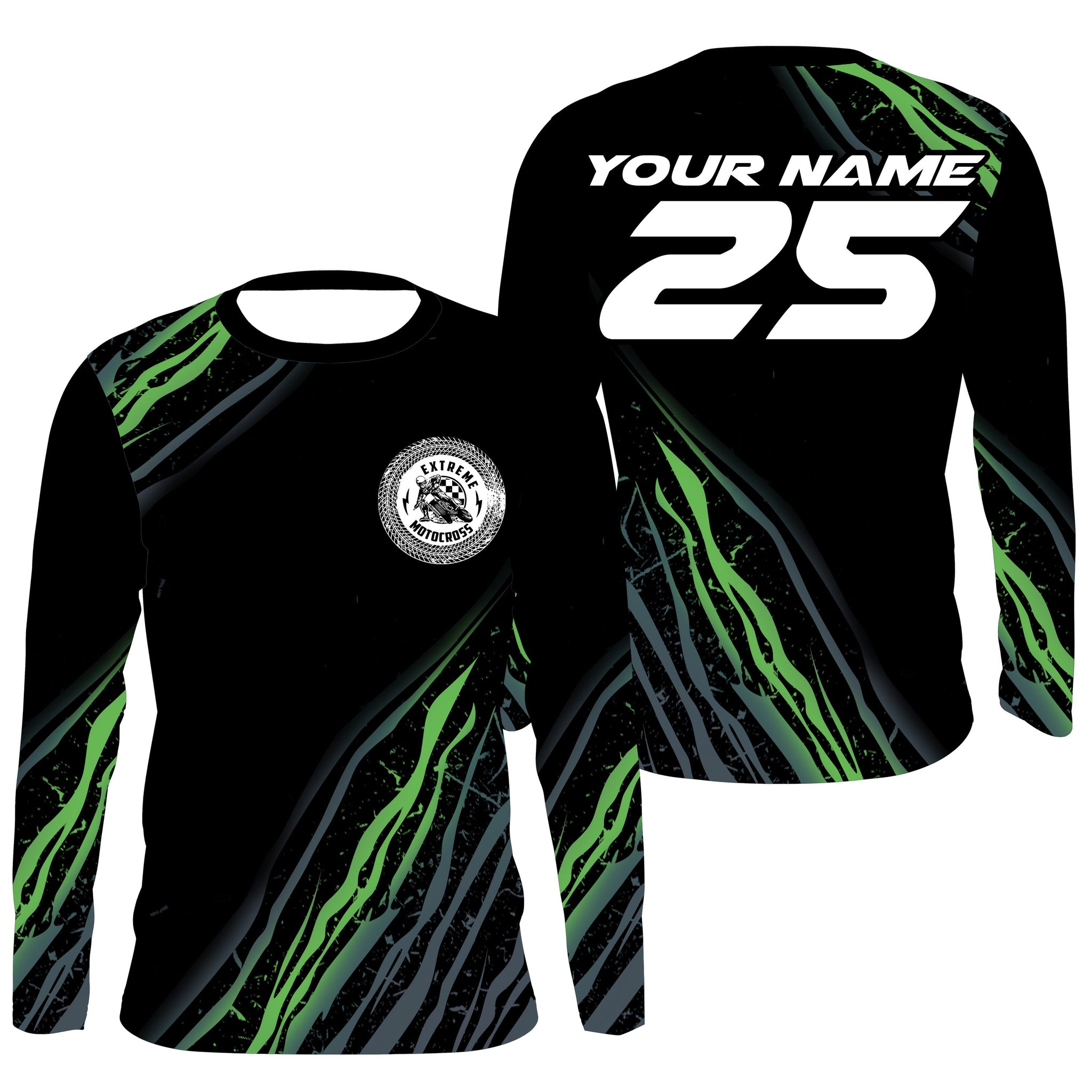 Extreme Motocross jersey personalized UPF30+ dirt bike racing long sleeves adult&kid bikers shirt NMS1076