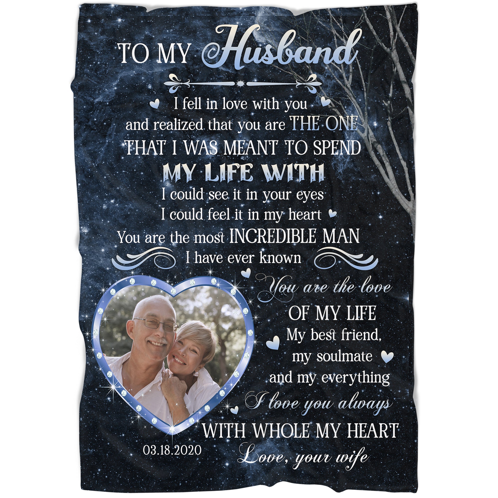 Personalized Blanket for Husband from  Wife| Letter To My Husband| To My  Husband Blanket| I Love You Always|  Valentines Blanket for Him| Fleece Blanket  on Christmas, Birthday BP47 Myfihu