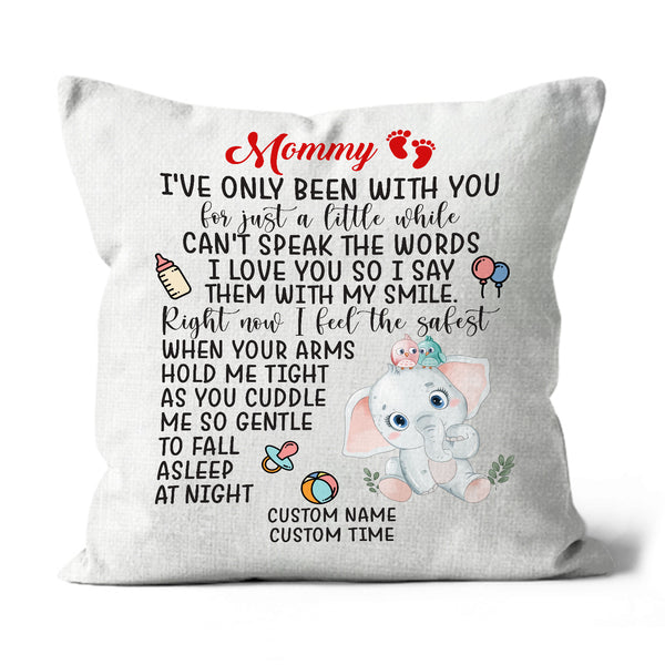 Custom New Mom Pillow, Gift for Mom To Be New Mom Expecting Mother First Mother's Day| JPL21