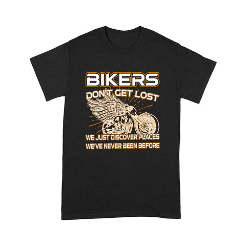 Bikers Don't Get Lost - Motorcycle Men T-shirt, Cool Tee for Rider, Cruiser Dad, Papa, Fathers Day Gift| NMS27 A01