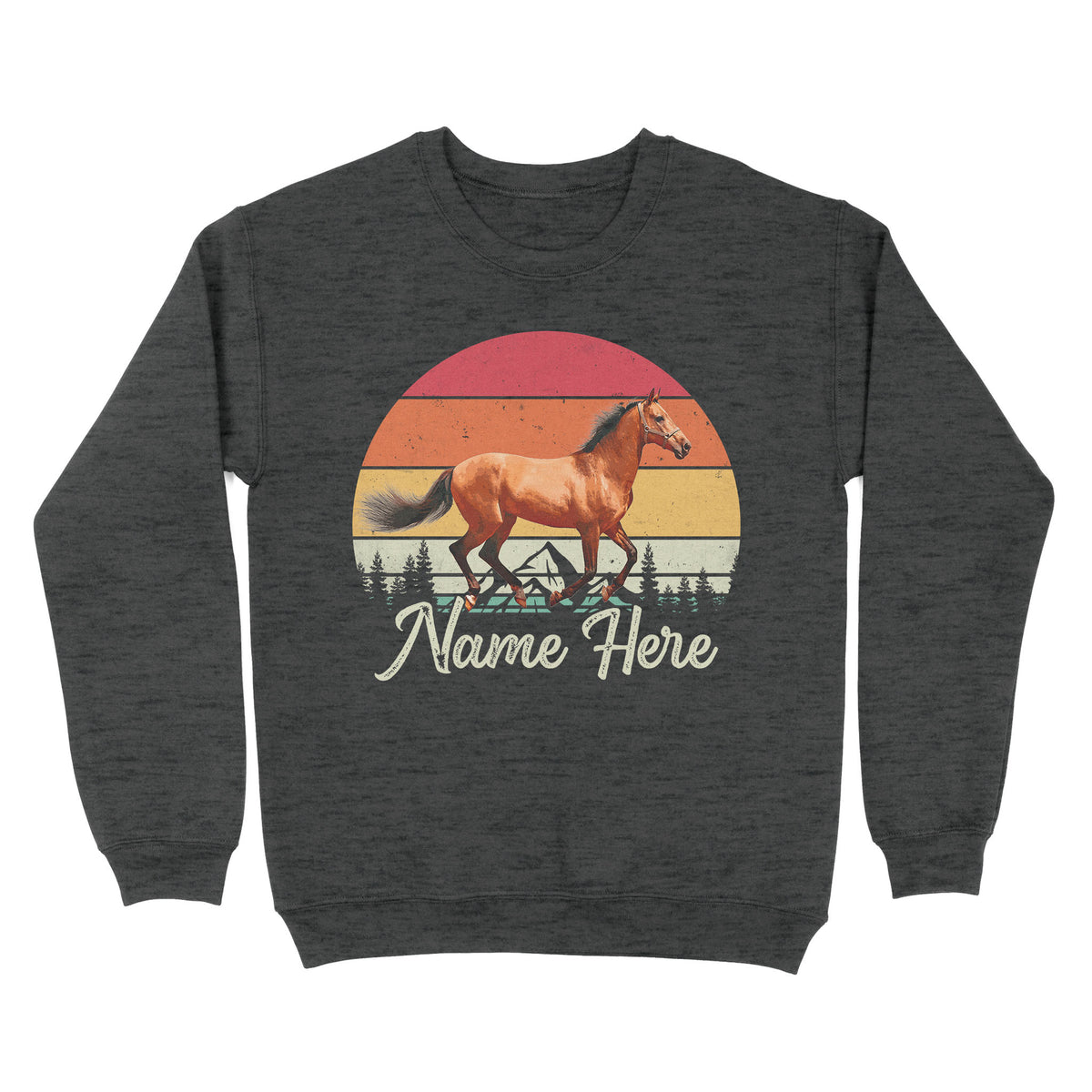 Custom Photo and name Horse retro Shirt, Horse Riding Shirt, Gift for Horse Lover D03 NQS3244 Sweatshirt