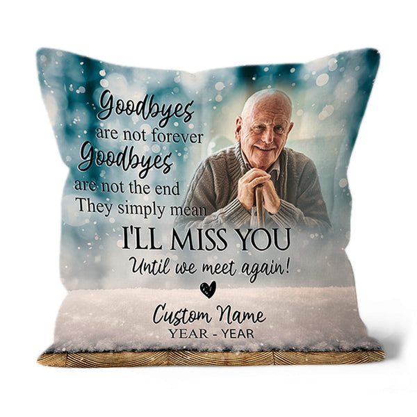 Personalized Memorial Pillow, Sympathy Gift for Loss of A Loved One in Heaven 1-side Print Pillow NPL184