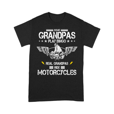 Real Grandpas Ride Motorcycles - Biker Men T-shirt, Cool Cruiser Rider Shirt for Grandpa Biker, Papa Biker| NMS11 A01