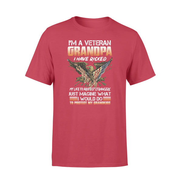 I'm a Veteran grandpa, I would do to protect my grandkids, gift for grandfather NQS773 - Standard T-shirt