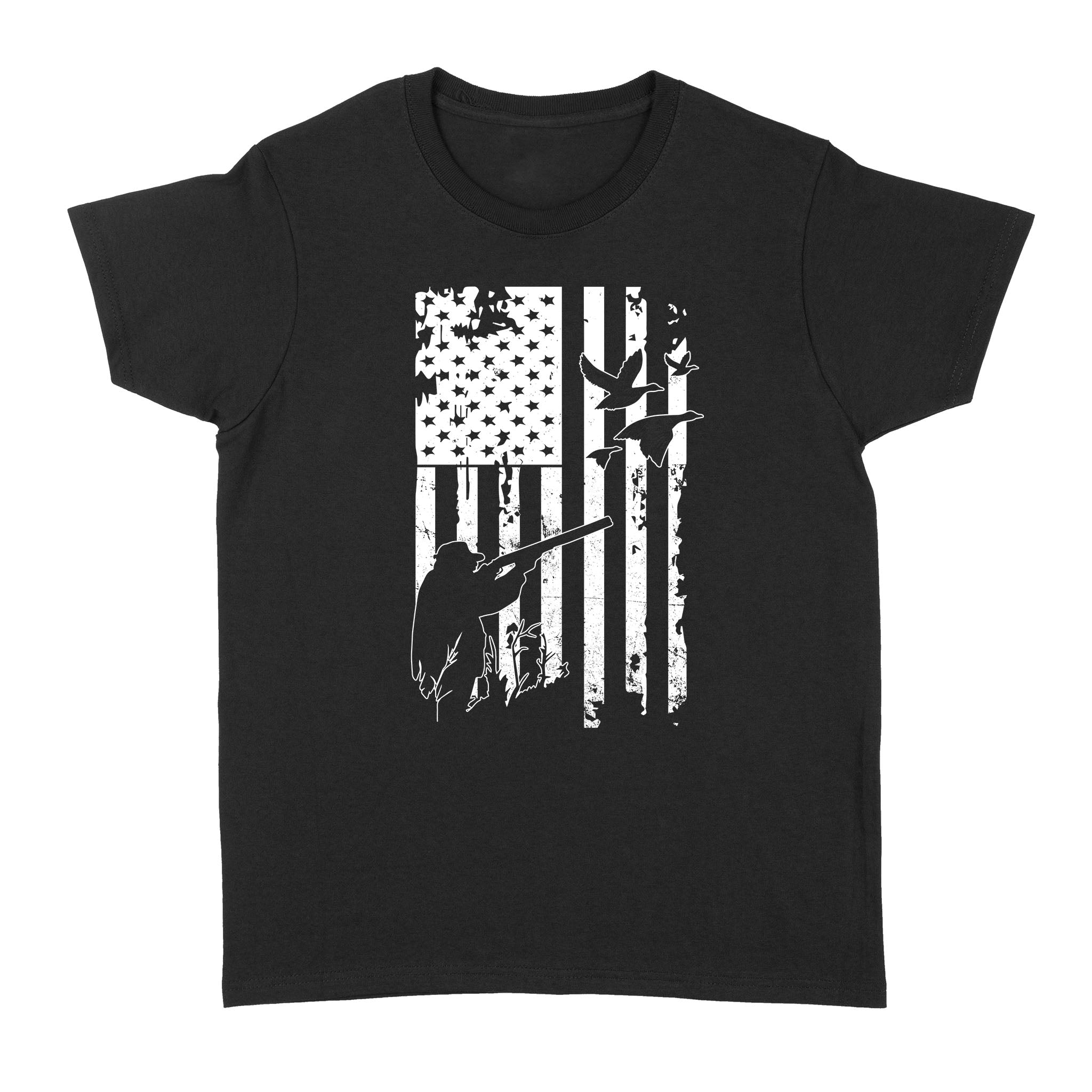 White American flag 4th July duck hunting legend hunter NQSD248 - Standard Women's T-shirt