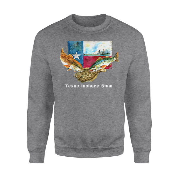 Texas Inshore Slam fishing - Standard Crew Neck Sweatshirt I01D05