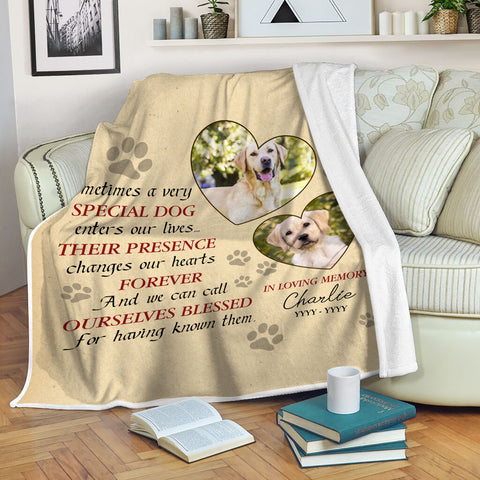 Custom Dog Lover Blanket| Sometimes A Very Dog Enters Our Live Blanket| Custom Gift for Dog Mom Dog Dad JBD345