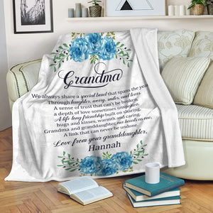 Personalized throw blanket thank you gift for Grandma or Mom, including all  the reasons you love her.