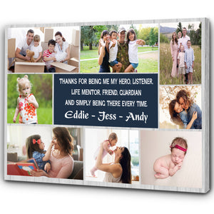 Mom Canvas| Custom Mom Photo Collage Wall Art| Gift for Mom Mother on Mother's Day Christmas Mother Gift JC834