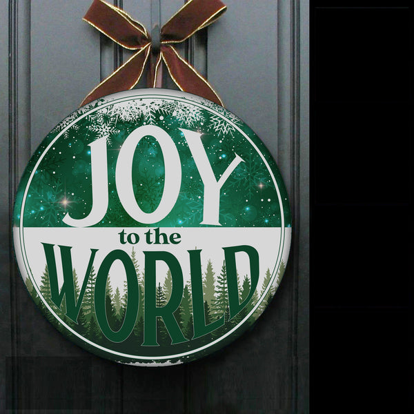 Christmas Wooden Door Hanger| Joy To The World Door Hanger| Xmas Sign Christmas Decoration for Front Door, Wall, Home| Xmas Sign Christmas Welcome Door Hanger| JDH17