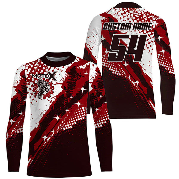 Kid adult custom Motocross jersey UPF30+ extreme dirt bike off-road shirt motorcycle PDT395