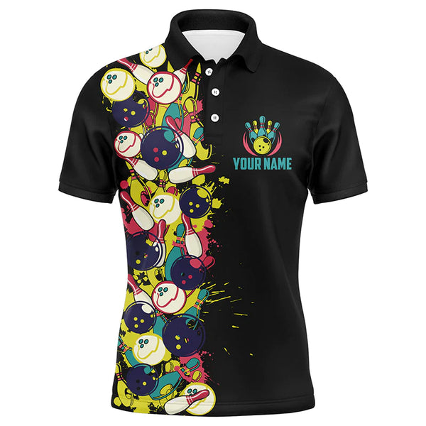 Grab Your Balls Funny Men Bowling Polo Shirt Personalized Bowlers Jersey Short Sleeve NBP62