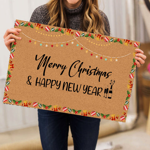 Christmas Doormat Christmas Decoration for Front Door, Home - Christmas Welcome Mat, Happy New Year Mat - Holiday Doormat Xmas Gift Xmas Decor Christmas Sign - JD39