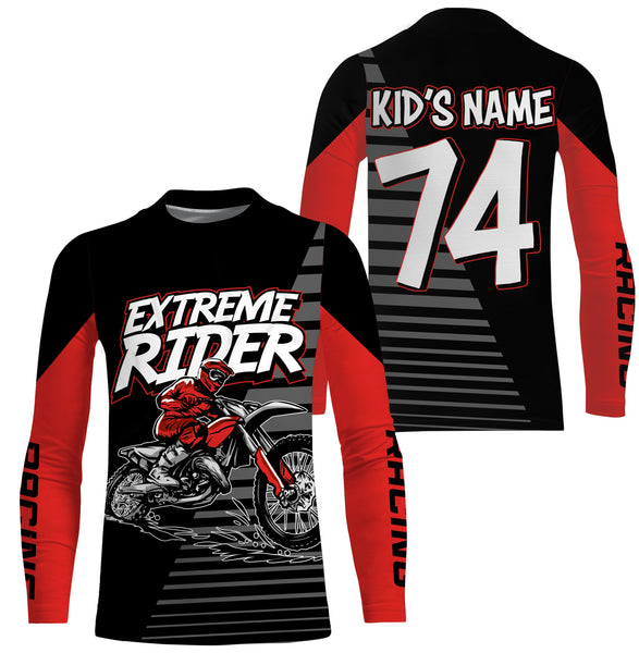 Dirt bike riding jersey custom youth adult UPF30+ Motocross off-road extreme long sleeves PDT211