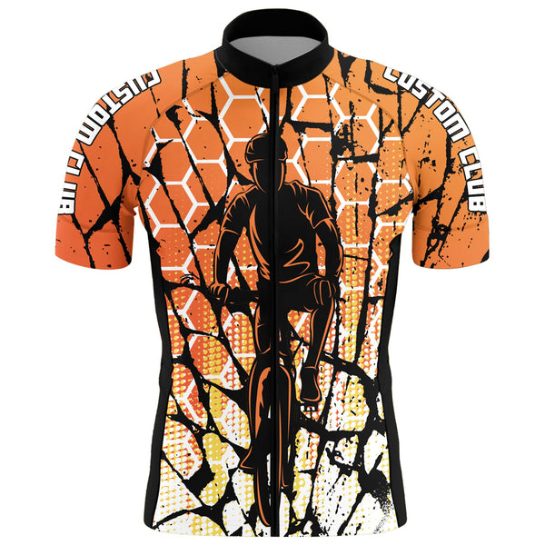 Custom Orange Cycling Jersey MTB BMX Mens Long&Short Sleeve Bicycle Riding Shirt Road Moutain Biking| NMS784