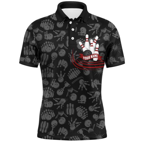 Grab Your Balls Funny Men Bowling Polo Shirt, Personalized Short Sleeves Bowlers Jersey NBP39