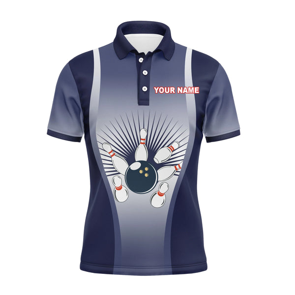 I'm Going on Strike Bowling Men Polo Shirt Personalized Blue Men Bowlers Team Short Sleeves Jersey NBP15